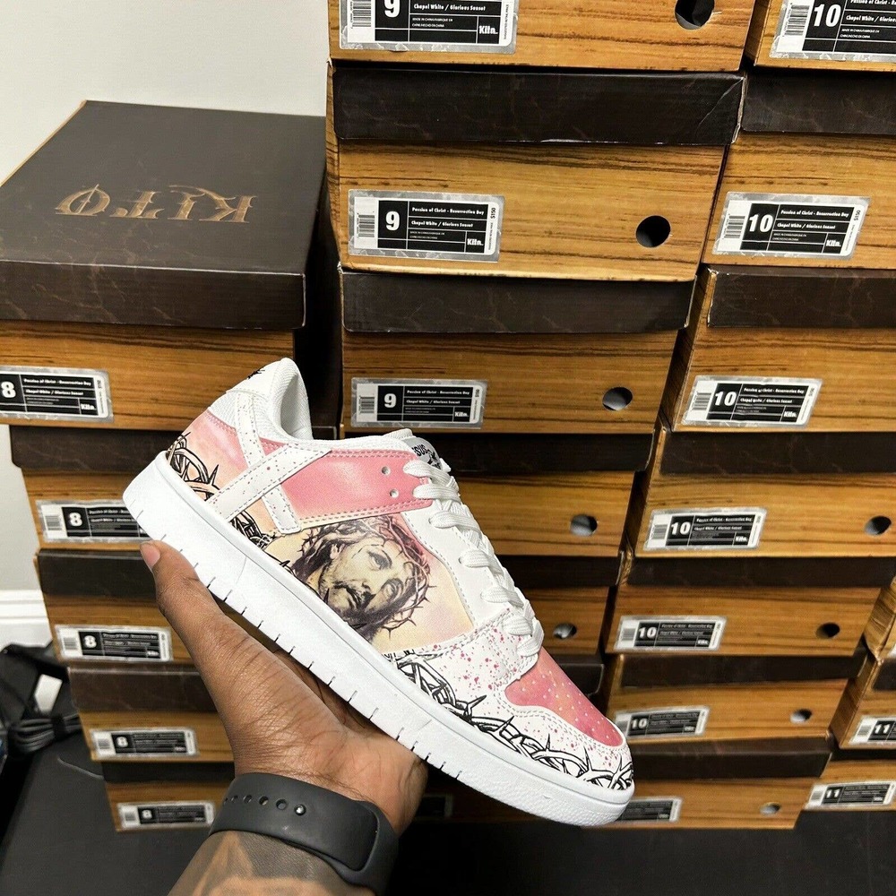 Kito Wares “Passion Of Christ, Resurrection Day” Dunk Low Style Men’s Size 8